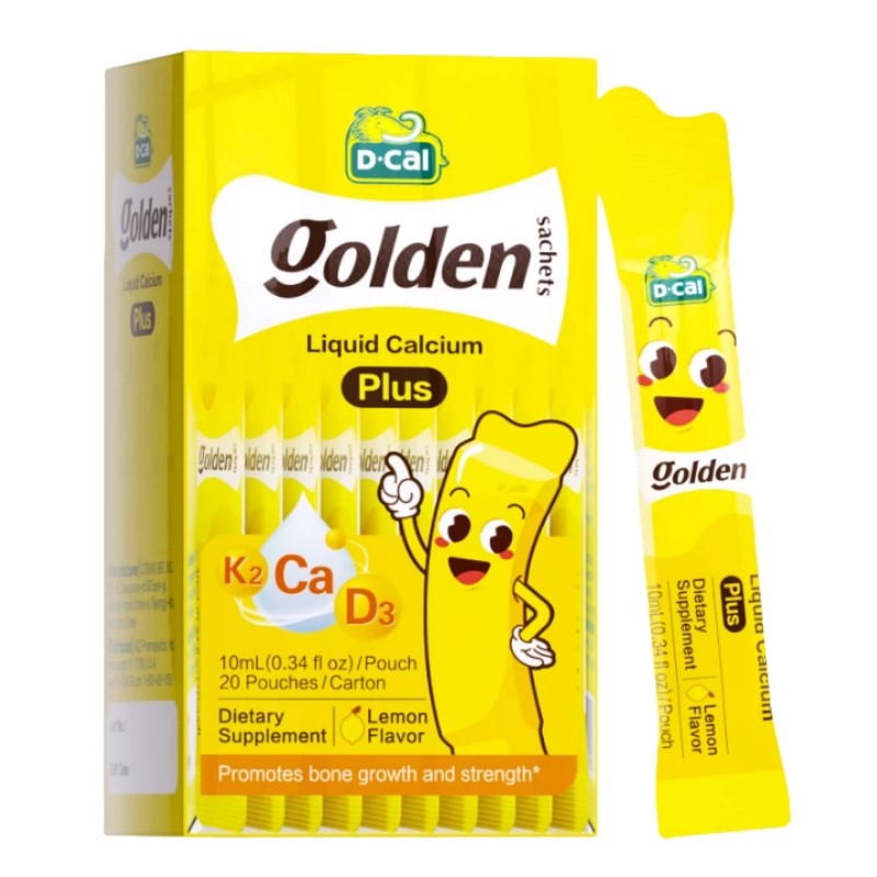dcal迪巧小黄条液体钙儿童青少年成长钙片学生维生素D补钙6岁以上