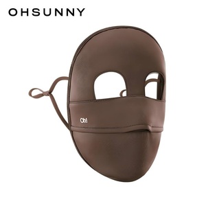 ohsunny带帽檐保暖脸基尼面罩防晒远红外发热玻尿酸防寒防风口罩