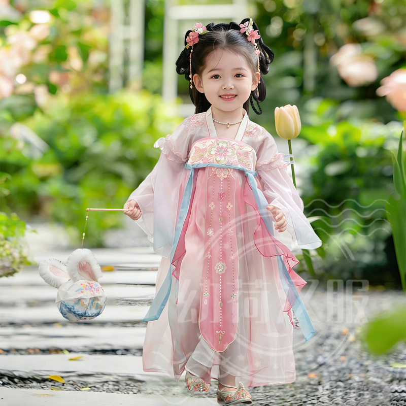 Mid-Autumn Festival Hanfu Dress for Girls, Fairy-Like Dress for Little Girls, Ancient Style Princess Dress, Baby Girl's Ru Skirt, 2026 New Style Mid-Autumn Festival Hanfu Dress for Girls, Fairy-Like Dress for Little Girls, Ancient Style Princess Dress, Baby Girl's Ru Skirt, 2026 New Style