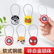 Wire code lock small padlock anti-theft high-speed rail luggage bag gym wardrobe drawer helmet anti-lost rope lock