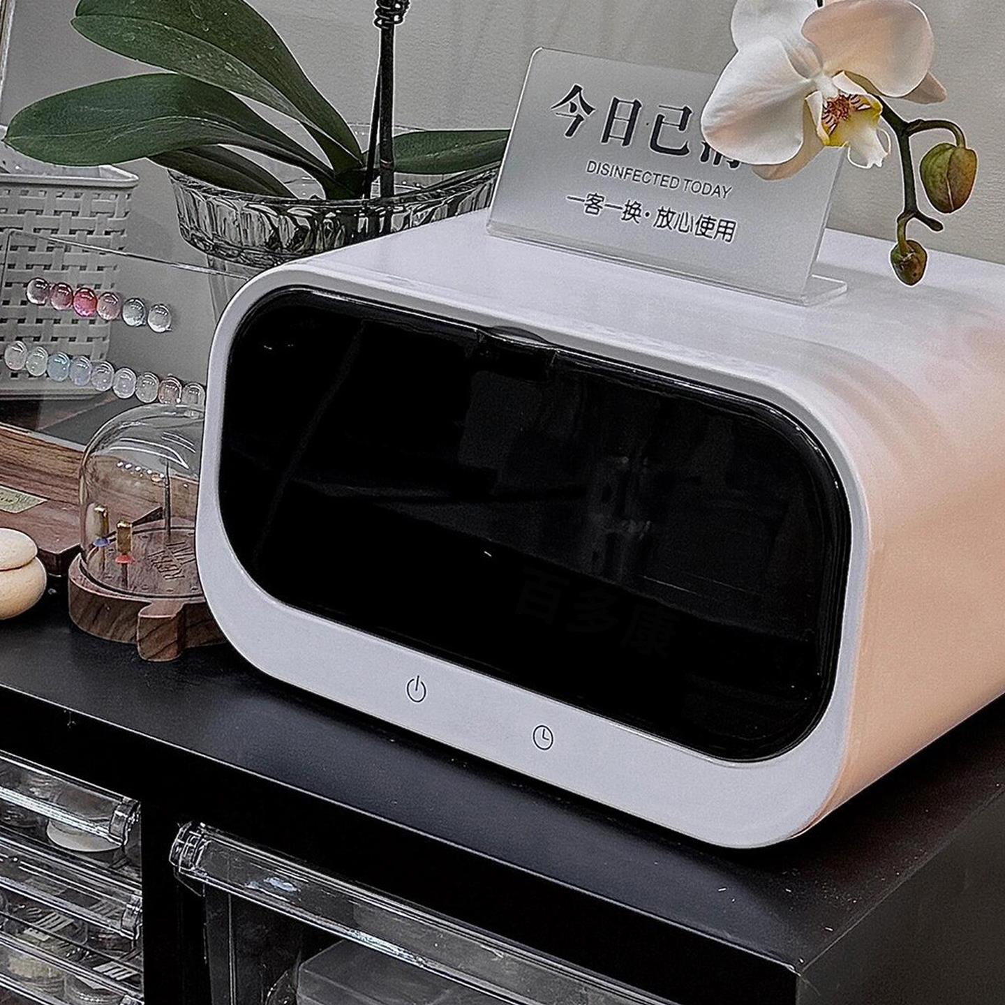 Nail art medical instrument disinfection box UV disinfection machine double lamp hair salon clinic tool disinfection cabinet instrument