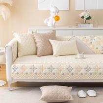 Washed cotton brushed sofa cushion universal for all seasons light luxury American cover cloth bohemian non-slip seat cushion sofa cushion