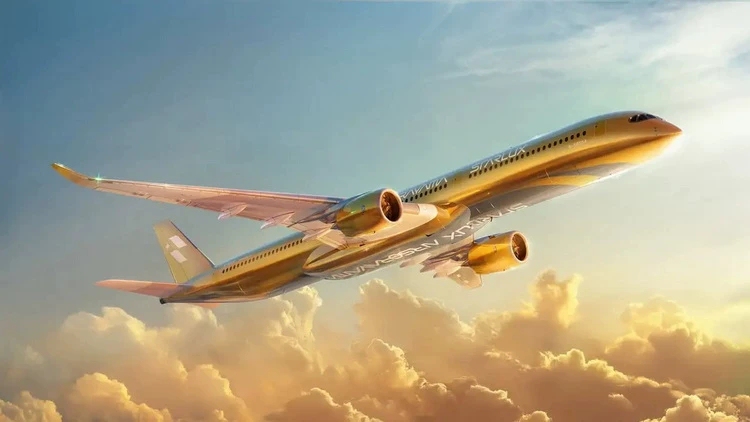 Phoenix 04694 Xingyu Airlines A350-1000 B-58554 Collaboration Design with Haseyama Kei, Painted in Gold