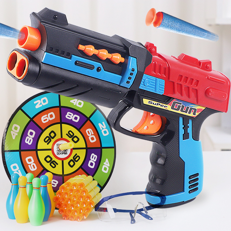 Xionghai Children Sucker Soft Bomb Gun Manual Single Launch Bullet Little Boys and Girls Toy Hand Grab 3-5-6 Year Old Baby