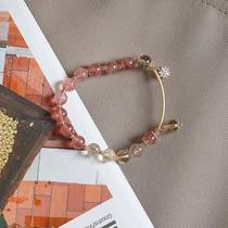 Strawberry crystal crystal bracelet for women ins natural blonde crystal bracelet for girls