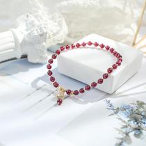 Qiaoen natural crystal garnet bracelet accessories jewelry diamond star bracelet accessories bracelet finished product