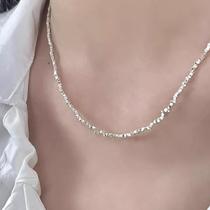 S925 sterling silver broken silver star necklace for women Japanese and Korean style light luxury niche ins exquisite and high-end clavicle chain necklace