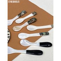 Natural shell spoon dessert caviar spoon natural mother-of-pearl processing spoon coffee spoon small spoon