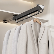 Higold official flagship store shallow wardrobe hanging clothes rod top-mounted pull-out telescopic clothes hanger wardrobe vertical and longitudinal cross-bar cabinet