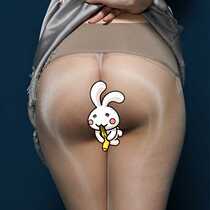 Light luxury beaded round oily and silky 30 traceless toe transparent invisible traceless aurora open stockings