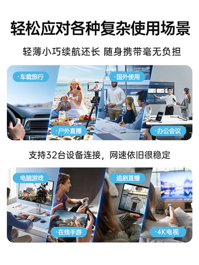 Tragbares WLAN, kabellos, mobil, tragbar, dreifaches Netzwerk, 4G-Netzwerk, nationaler allgemeiner Verkehr, Internet-Breitband-Auto-Hotspot, anwendbarer Router, offizieller Flagship-Store