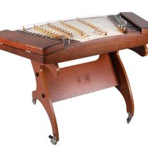 乐海 扬琴乐器大果紫檀木材质原木色素面典雅红木402演奏杨琴DL23