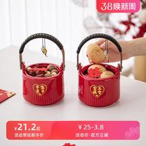 Descendants Bucket Wedding Wedding Dowry Supplies Complete Set for the Lady and a Pair of Toilet Large Red Wedding Bucket Ornaments