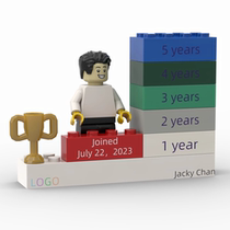 Enterprise customized gift building block minifigure employee entry gift diy year card birthday anniversary
