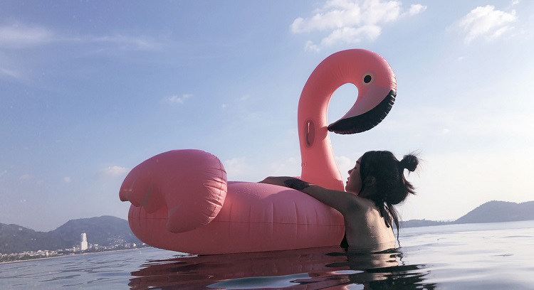 Золотой плавательный круг для взрослых, водная надувная игрушка, популярно в интернете, единорог, розовое золото, фламинго 