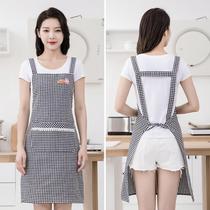 Apron for womens home kitchen special 2024 new mens fashion cooking adult work clothes Internet celebrity fashionable autumn and winter
