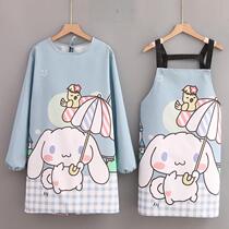 Long-sleeved apron 2024 new Internet celebrity home kitchen cooking coveralls catering special work clothes cute apron for women