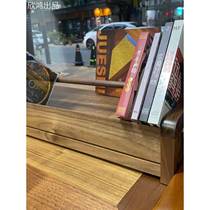 Solid wood CD rack aristocratic jazz desktop disc display storage cassette nostalgic record collection rack