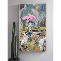 Story Yong vertical version decorative painter Cui Jies original entrance entrance dining mural light luxury sofa background wall hanging living room