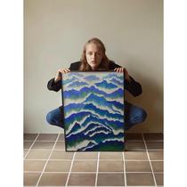 Only Green Modern Simple Luxurious Living Room Chinese Style Decorative Painting Floor-standing New Bedroom Chinese Style Porch Hanging Painting