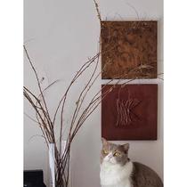 Wabi Sabi Corridor Approximately Medieval Texture Mural Decorative Painting Art Entrance Entrance Retro Style Simple Style Hanging Painting