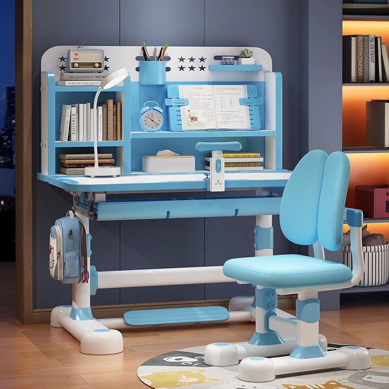 Children's study table liftable table and chair set training desk home study table primary and secondary school students study table and chair set