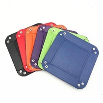 Foldable Storage Box PU Leather Square Tray for Dice Table