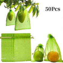 50Pcs Bundle Mouth Organza Drawstring Garden Bird Proof Net