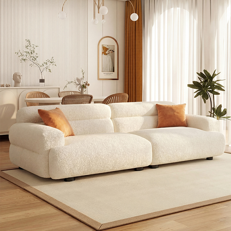 Langxiong Cream Style Straight Row Fabric Sofa for Living Room 2026 New Model Small Apartment Double Modern Minimalist Rental Sofa Langxiong Cream Style Straight Row Fabric Sofa for Living Room 2026 New Model Small Apartment Double Modern Minimalist Rental Sofa