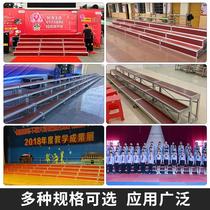 Choir stage three-layer aluminum alloy solid wood removable folding stage step ladder stand school graduation photo steps