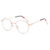 2024 Korean version of small frame anti-blue light goggles retro simple round metal flat mirror trendy men and women