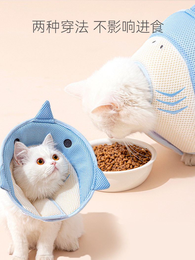 ПЭТ Элизабет 宠物伊丽莎白圈猫钮扣术后羞耻项圈狗狗防咬防舔圈保护头套脖圈 Neurological cat