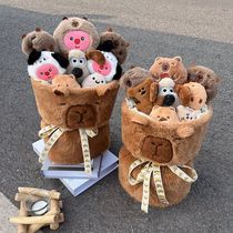 Creative Kapibala doll bouquet for girlfriend Chinese Valentines Day birthday gift loopy graduation girlfriend