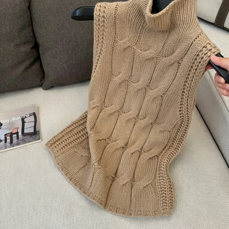 Retro Old Money Style High-Neck Knitted Vest for Women, Simple and Relaxed Style, 2026 Autumn New Slim-Fit Sleeveless Top