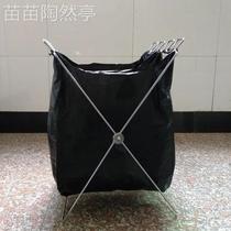 Large garbage bag rack thickened bracket folding support rack outdoor camping home kitchen metal trash can rack