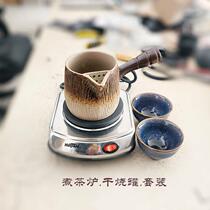 Gansu pot tea brewing stove electric stove can dry-burn tea pot electric ceramic stove electric stove soil sand side handle cup complete set