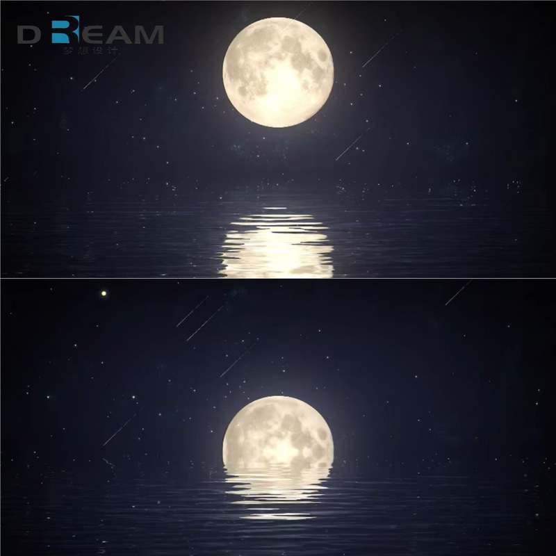 4K Beautiful Moon Rising on the Water Surface, Moonlight Lamp, Moon Lamp, Stage Performance Led High-Definition Video Background Material 4K Beautiful Moon Rising on the Water Surface, Moonlight Lamp, Moon Lamp, Stage Performance Led High-Definition Video Background Material