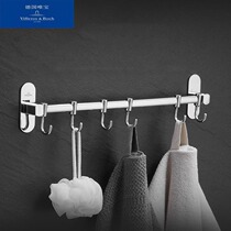 Villeroy & Boch 304 crochet de cuisine en acier inoxydable support de rangement multifonctionnel crochet de porte porte-manteau sans poinçonnage tige de suspension