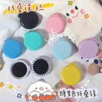 Nordic style solid color portable air bag comb hairdressing mirror comb plastic air cushion massage comb travel folding comb massage comb