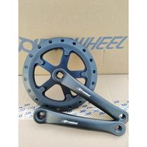 PROWHEEL Taiwan Haomeng crankset 40 teeth single speed variable speed crankset bicycle accessories aluminum alloy 170 curve