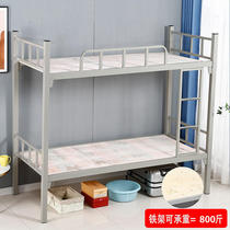 Lower bunk iron frame bed staff dormitory high and low iron bed double-layer iron frame student construction site single iron frame