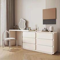 All-in-one} Cream Bedroom Cabinet TV Cabinet Makeup Simple Solid Wood Table Main Style Modern Bedroom Makeup Dressing Table