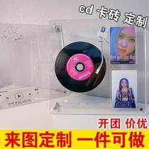 CD small card display stand group promotion with groove board card brick printing customized album 3-inch card photo frame desktop ins decoration