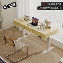 A Nice lifting student desk computer desk home simple desk cream style writing desk dresser all in one