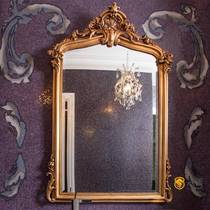 European retro cosmetic mirror living room dining room decorative mirror wall hanging French wall hanging American art bathroom vanity mirror