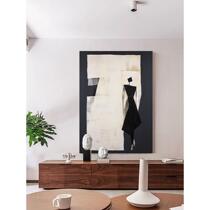 With You All the Way Wabi-sabi style abstract hanging painting of living room entrance decorative painting high-end entrance hall at the end of the corridor