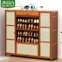Simple shoe rack assembly dustproof dormitory home door rack shoe rack small shoe cabinet solid wood multi-layer