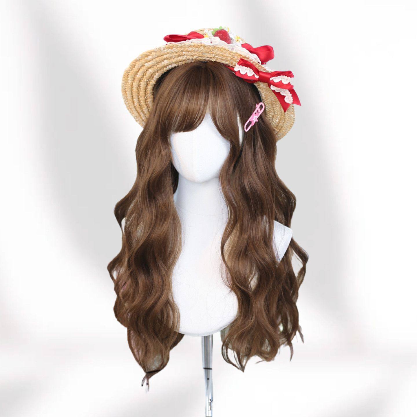 硬核测评：焦糖暖棕色假发，日常JK与Lolita风格的完美适配_卷发片_淘宝美妆网