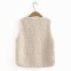 Spring and Autumn Chanel-Style Lamb Wool Vest for Women, Short 2024 New Thin Fleece Vest, Warm Outerwear