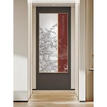 New Chinese-style hotel restaurant three-dimensional relief vertical version decorative painting entrance hall living room sofa background wall hanging painting